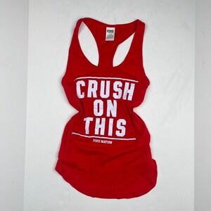 Y2K Victoria's Secret Pink Slogan Tank in Red 2010s McBling Women's Medium RARE